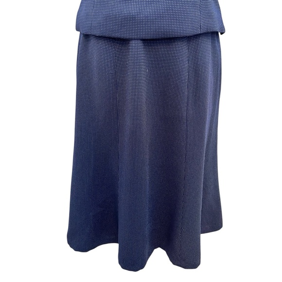 LE SUIT 2PC Navy Blue Polka Dot Skirt Set Sz 6P - Picture 8 of 12